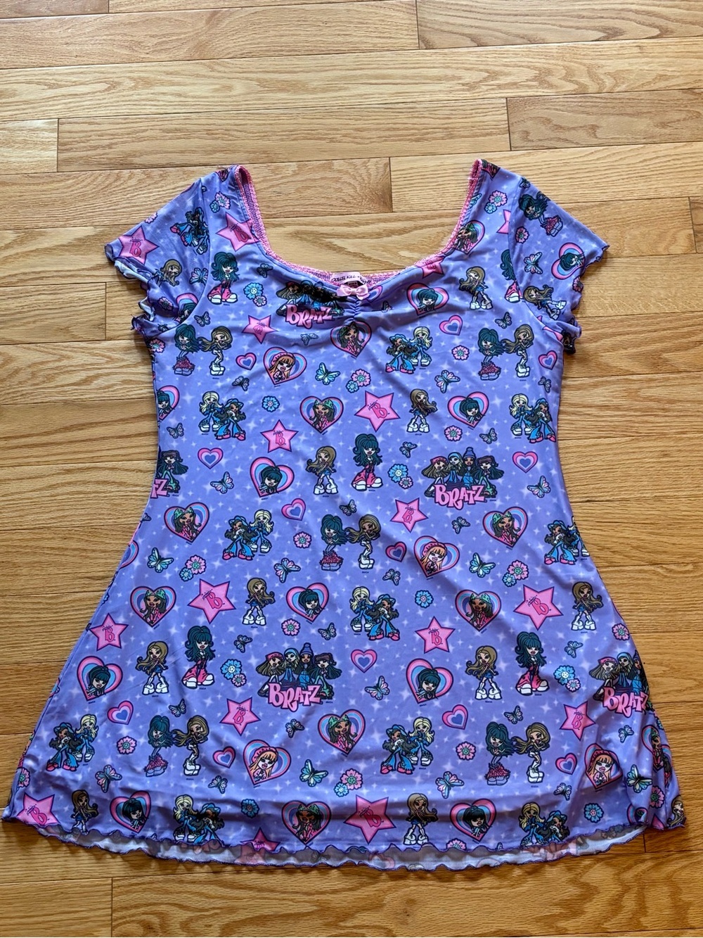 Bratz x Dolls Kill Y2K character print purple dress plus size